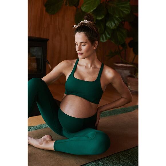 NEW Free People Movement x HATCH Never Better Square Neck Maternity Bra S Green - Picture 2 of 12